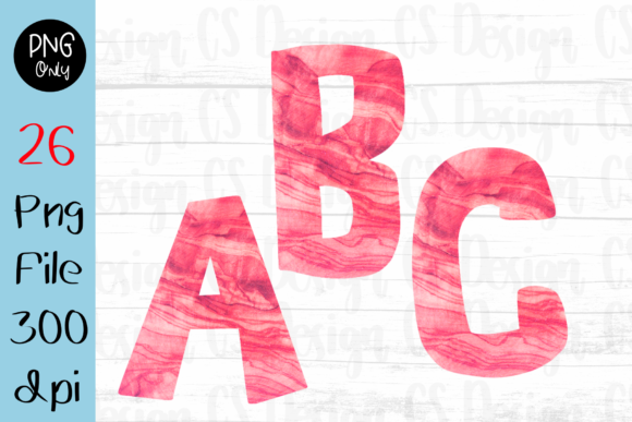 A-Z Alphabet Pink Wood Sublimation for Crafts