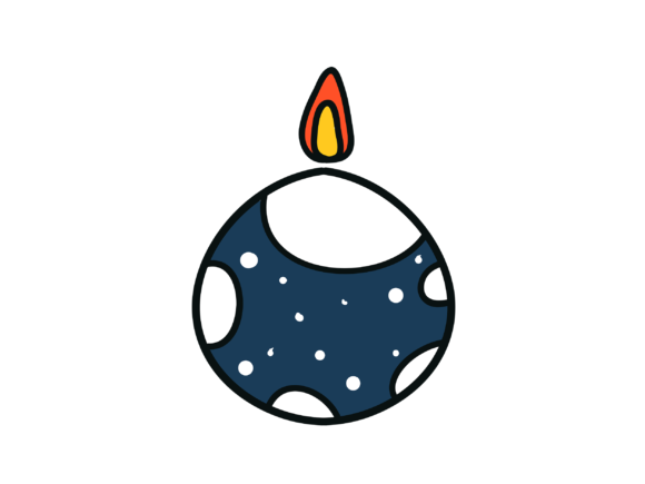 Candles in Christmas Night Celebrate Icons