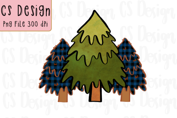 Christmas Blue Plaid Sublimation Graphic for Crafts