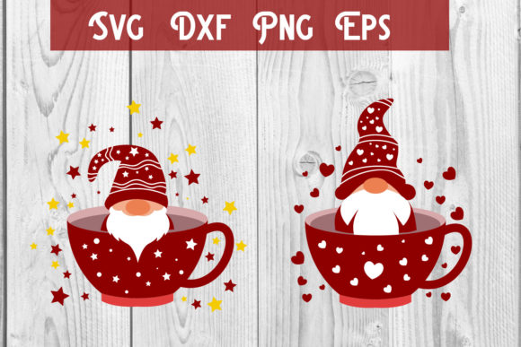 Christmas Cup Gnomes Sublimation Svg for Print Templates