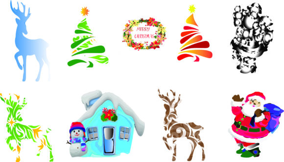 Christmas Decoration Ornament Clipart for Graphic Templates