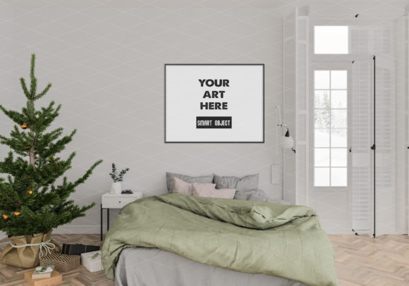Christmas Interior Frame Mockup for Branding and Design Projects