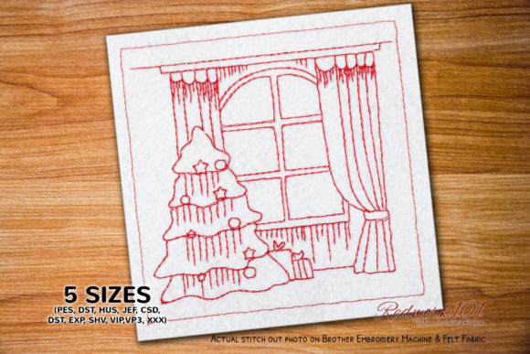 Christmas Window Machine Embroidery Design Review