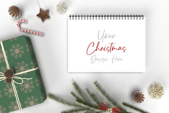 Frame Mockup, Christmas Mockups, Xmas for Notebooks Amp