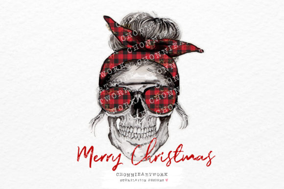 Merry Christmas Mom Skull Crafts
