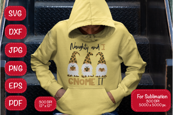 Naughty and I Gnome It for Crafts Branding