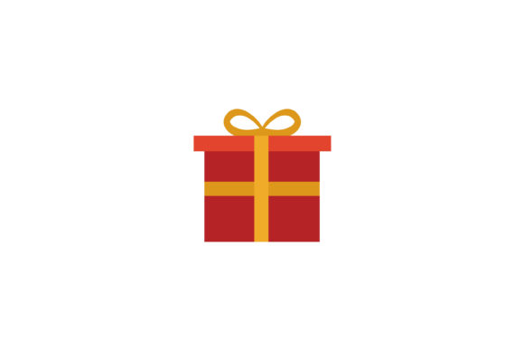Red Gift Christmas Icon for Blog and Website Design