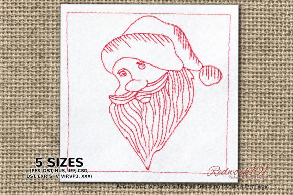 Santaclaus Face Bluework for Christmas Crafting