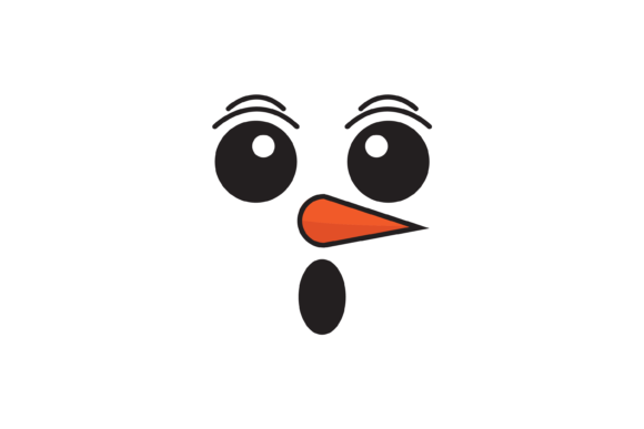 Snowman Sketch with Cheered Up Face Icon